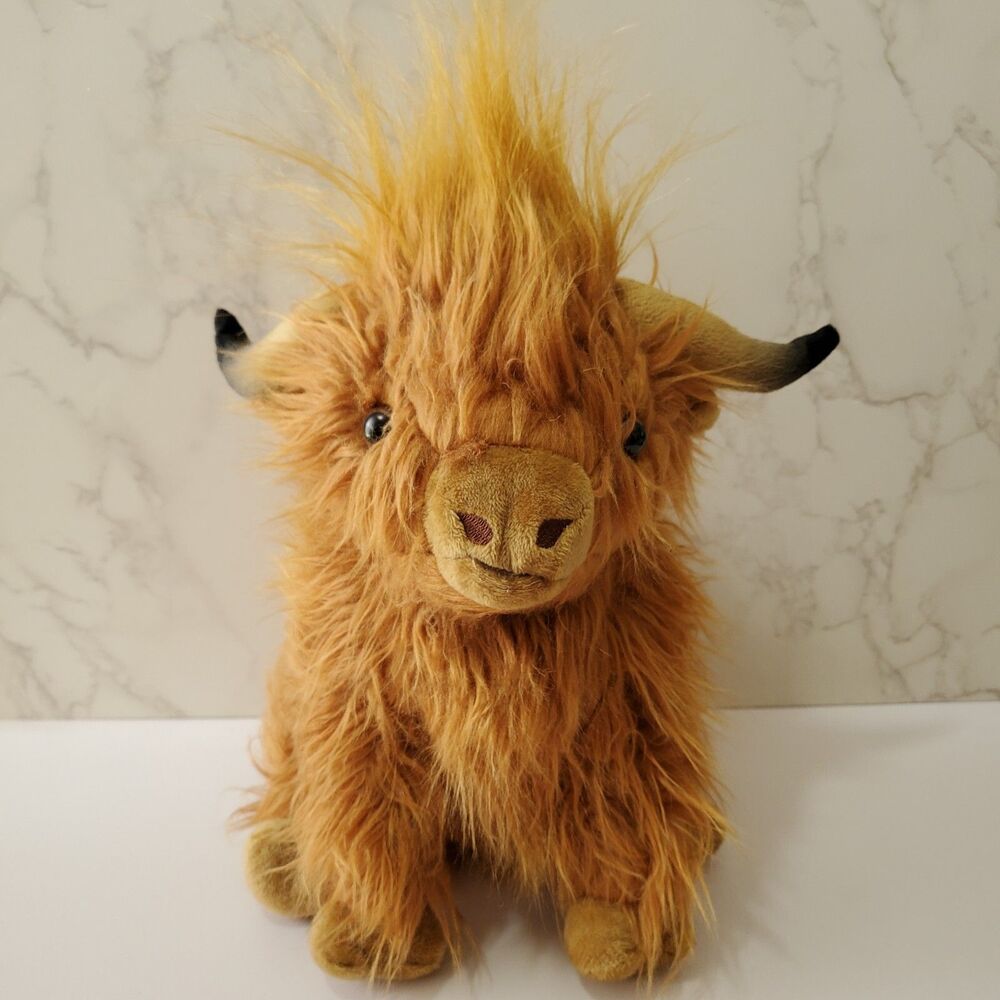 Highland Cow Yak Plush Stuffed Shaggy Brown